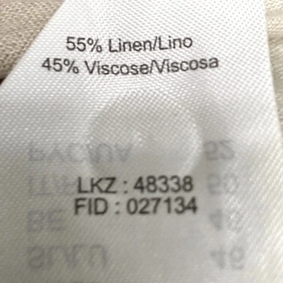 LaScana Cream Linen Blend Button Down Halter Neck Wide Leg Jumpsuit Size 12 - Picture 10 of 10